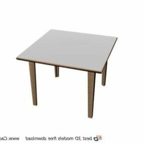 Nábytek dřevěný venkovní stůl 3D model