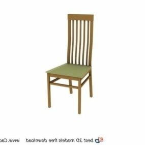 Wood Restaurant Furniture Dining Chair 3d model