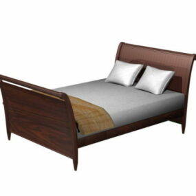 나무 썰매 침대 3d 모델