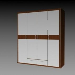 Wood Wardrobe Cabinet 3d model