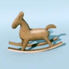 Cavallo a dondolo di legno