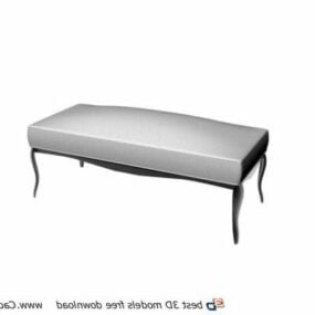Tabouret de lit avec meubles en bois modèle 3D