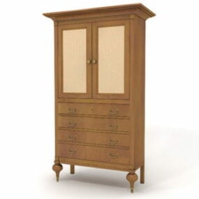 Furniture Wooden Closet Cabinet 3d model