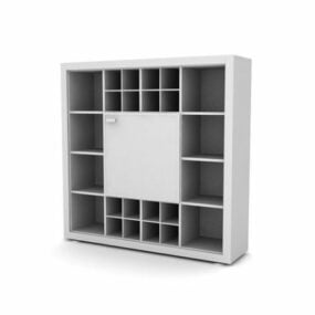 Furniture Wooden Display Shelf 3d model