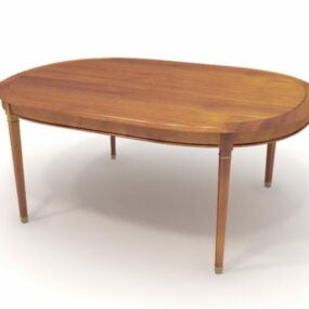 Nábytek dřevěný moderní jídelní stůl 3d model