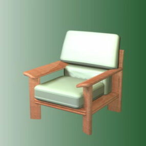 Wooden Sofa Chair 3d model