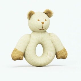 Wool Knitting Teddy Bear 3d model