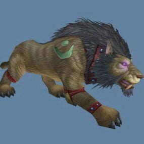 Worgen Druid Cat Form Character 3d-modell