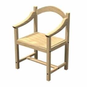 Workbench Wood Chair דגם תלת מימד