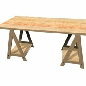 Workbench Wood Table 3d model