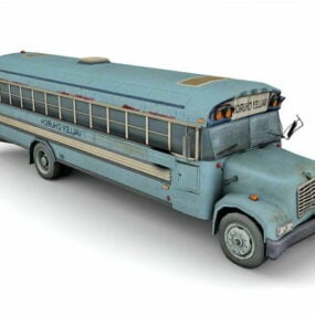 3D model havarovaného kostelního autobusu