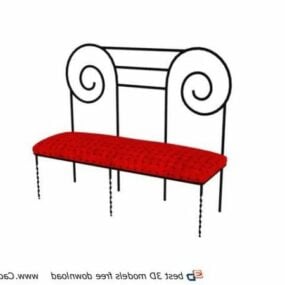Wrought Iron Stool Furniture 3d model