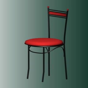 เก้าอี้ทานอาหารเหล็กดัดโมเดล 3 มิติ