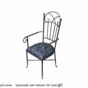 Furniture Wrought Iron Garden Chair 3d model