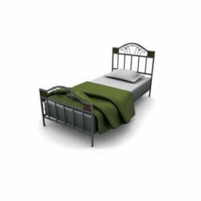 Wrought Iron Single Bed 3d model