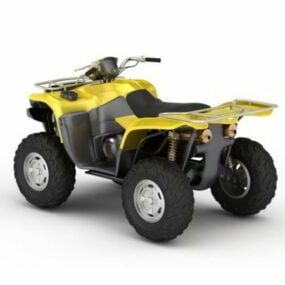 Keltainen ATV 3d malli
