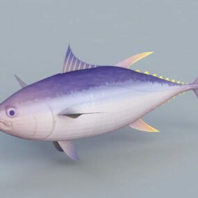 Yellow Fin Tuna Fish 3d model