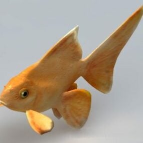 Yellow Goldfish 3d model