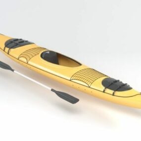 Modelo 3d de kayak amarillo