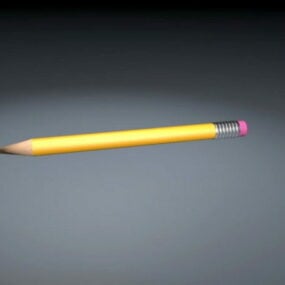 نموذج القلم الأصفر ثلاثي الأبعاد