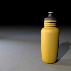 Gul sportsflaske 3d-modell