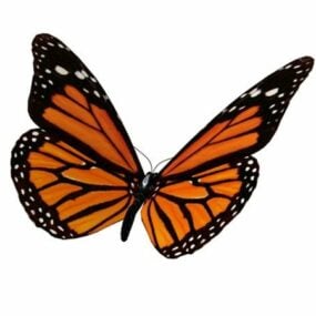 3D-Modell des gelben Schmetterlingscharakters