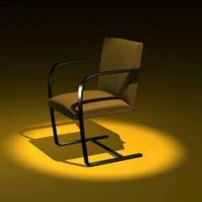 Yellow Cantilever Chair 3d model