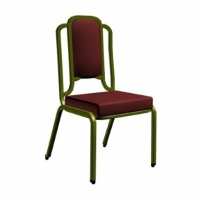 Yellow Metal Side Chair 3d model