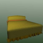 Żółte nowoczesne łóżko