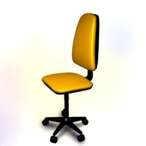 Keltainen toimistotuoli 3d-malli