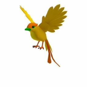 Yellow Oriole Bird Animal 3d model