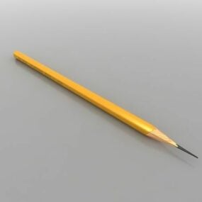 Κίτρινο μολύβι τρισδιάστατο μοντέλο