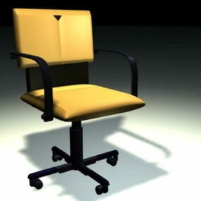Yellow Revolving Chair 3d model