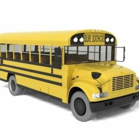 Жовтий шкільний автобус 3d модель