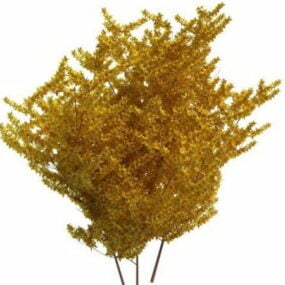 Arbuste jaune modèle 3D
