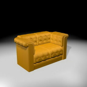 Mô hình 3d Ghế chần sợi màu vàng