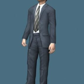 Young Businessman In Standing Pose 3d model