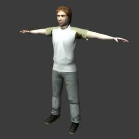 Character Young Man Posing 3d model