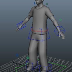 Young Man Rigged 3d model