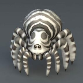 Model 3D postaci pająka zebry