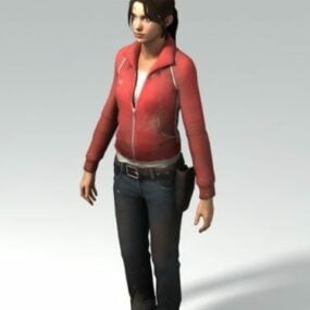 Zoey – 大学生 Left 4 Dead 角色 3d 模型