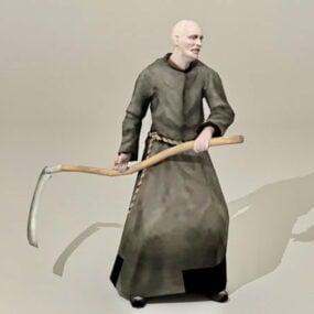 Zombie Friar Monk 3d model