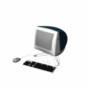 Zwart wit toetsenbord Computergadget 3D-model