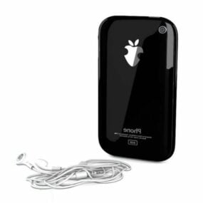 Iphone 5 med hörlurar 3d-modell