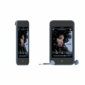 Ipod Touch avec écouteurs modèle 3D