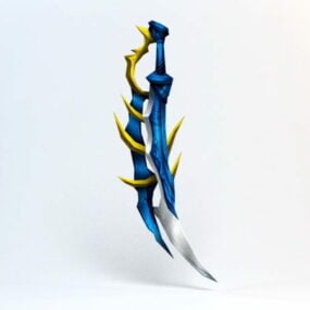 مدل 3 بعدی شمشیر انیمیشن سلاح