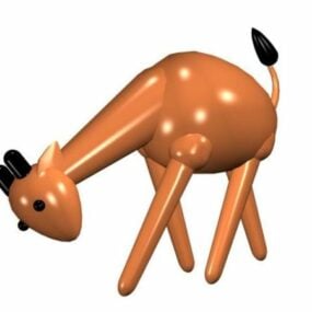 Cartoon Giraffe Toy 3d model