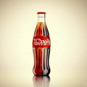 ग्लास कोका कोला बोतल 3डी मॉडल
