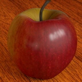 Realistisches 3D-Modell des roten Apfels