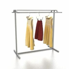 قفسه نمایش لباس فروشگاهی مدل سه بعدی